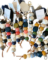 Handmade keyring, Neutral Keyring, Fun Keyring, Pretty Keyring, Keyring with tassel